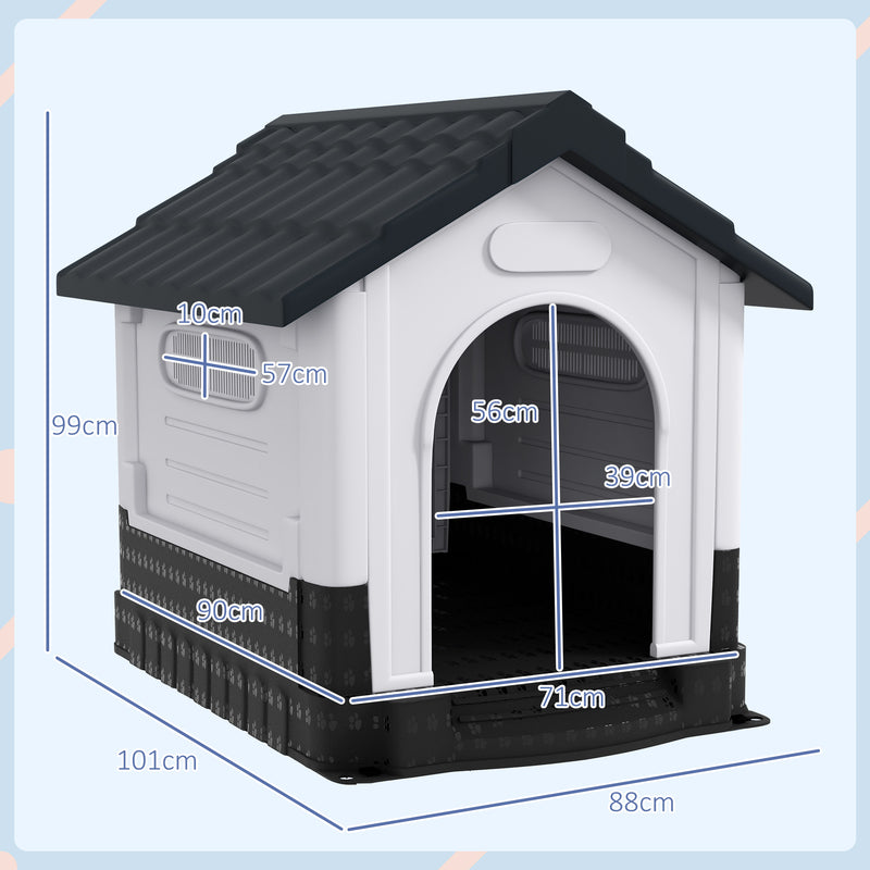 PawHut Dog Kennel For Outside, Grey