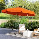 Outsunny 2.7m Garden Cantilever Banana Parasol Sun Shade W/ Crank, Orange