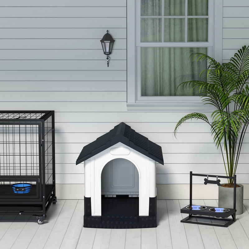 PawHut Dog Kennel for Outside, for XS and S Dogs, 80 x 69 x 76cm, Grey