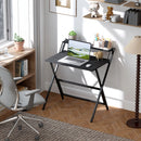 HOMCOM 81.5 Cm Folding Computer Desk For Small Spaces Bedroom, Black