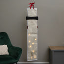 1.2m Battery Operated Light Up Hanging Christmas Snowman Fabric Banner With LEDs