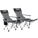 Outsunny Set Of 2 Reclining Camping Chairs