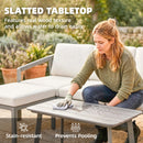 Outsunny 3 Piece Garden Dining Set, Outdoor Patio Furniture, Grey