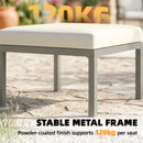 Outsunny 3 Piece Garden Dining Set, Outdoor Patio Furniture, Grey