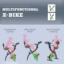 HOMCOM 2-In-1 Folding Exercise Bike With 8-Level Magnetic Resistance