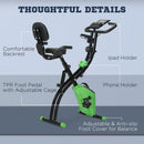 HOMCOM 2-In-1 Folding Exercise Bike With 8-Level Magnetic Resistance