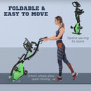 HOMCOM 2-In-1 Folding Exercise Bike With 8-Level Magnetic Resistance