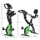 HOMCOM 2-In-1 Folding Exercise Bike With 8-Level Magnetic Resistance
