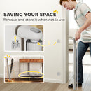 PawHut Retractable Stair Gate, Dog Gate Extends Up To Wide, Grey