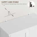 HOMCOM Kitchen Cupboard Kitchen Cabinet With Drawer And Adjustable Shelf White