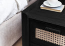 Sydney 2 Drawer Bedside - Black Ash