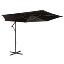 Samuel Alexander 3m Cantilever Parasol in Black with Crank Handle for Patio Garden Banana Parasol with UV Protection Outdoor Umbrella Sun Shades for Garden