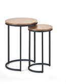 Tribeca Round Nesting Side Tables Sonoma Oak