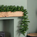 2.7m (9ft) Plain Green Kateson Fir Christmas Garland With 180 Tips