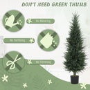 HOMCOM Set Of 2 Decorative Artificial Plant, Fake Plants For Home Decor