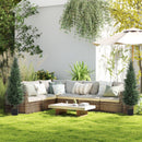 HOMCOM Set Of 2 Decorative Artificial Plant, Fake Plants For Home Decor