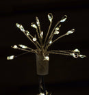 30cm Set of 4 Light up Silver Christmas Tree Garden Path Lights with 200 Warm White LEDs