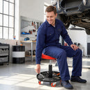 HOMCOM Pneumatic Adjustable Mechanic Stool W/ Tool Tray, Wheels