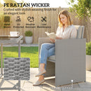 Outsunny 8 Seater Cube Rattan Garden Dining Set with Cushions, Light Grey