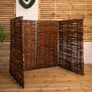 1.16m x 1.22m Double Garden Patio Willow Wheelie Bin Screen Hideaway