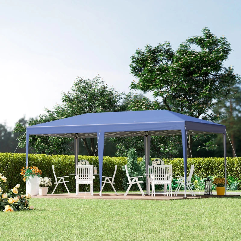 Outsunny  Pop Up Gazebo 6m x 3m -  Blue