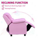 HOMCOM Children Recliner Chair - Pink