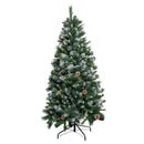7ft (2.1m) Frosted Glacier Pine Snow Tipped Christmas Tree with Pinecones and 956 Tips