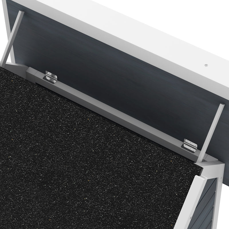 PawHut Outdoor Feral Cat House with Openable Asphalt Roof, Grey