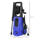 DURHAND Portable Power Washer 1800W, 150 Bar, 510 L/h for Garden, Car, Blue