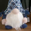 35cm Battery Operated Light Up Sitting Christmas Gonk In Light Blue
