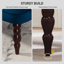 HOMCOM Velvet-Feel Two-Seat Lounger Sofa with Wood Frame