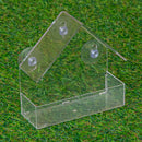 15cm Plastic Window Wild Bird Seed Feeder Box with Suction Cups