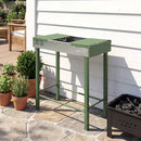 Outsunny Charcoal Spit Roasting Machine w/ 3-Tier Grill Grate, Dark Green