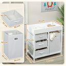 AIYAPLAY Baby Changing Unit with 4 Drawers, Diaper Changing Table,