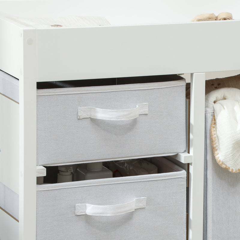 AIYAPLAY Baby Changing Unit with 4 Drawers, Diaper Changing Table,