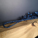 1.5m Glitter Leaf Christmas Garland Decoration in Midnight Blue