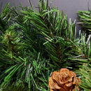 270cm 9ft Deluxe Christmas Princess Garland With 180 Tips and 14 Pine Cones