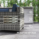 Outsunny 5 Seater Wicker Outdoor Furniture Set For Balcony