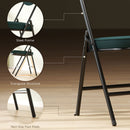 HOMCOM Folding Chairs Set of 4 with Cushioned Seat, Steel Frame