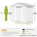 Outsunny 7 x 4ft Upgraded Metal Shed with Lock, Easy to Assemble, Natural