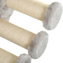 PawHut Four-Piece Cat Wall Furniture w/ Hammock, Ladder, Platforms, Steps - Grey