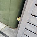 2.03m x 1.14m Large Grey Wooden Outdoor Garden Triple Wheelie Bin Store Storage for 3 Bins