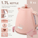HOMCOM Kettle and Toaster Set 1.7L Kettle & 2 Slice Toaster Set,
