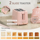 HOMCOM Kettle and Toaster Set 1.7L Kettle & 2 Slice Toaster Set,