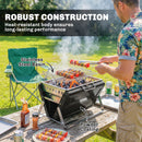 Outsunny Charcoal BBQ Grill Portable With Tilting Grate Black
