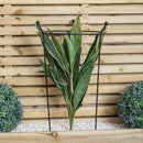 Small 60cm x 35cm Heavy Duty Black Steel Herbaceous Garden Plant Support Ring