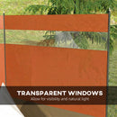 Outsunny Camping Windbreaks with Clear Windows, Orange
