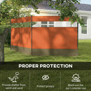 Outsunny Camping Windbreaks with Clear Windows, Orange
