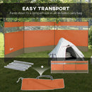Outsunny Camping Windbreaks with Clear Windows, Orange