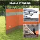 Outsunny Camping Windbreaks with Clear Windows, Orange